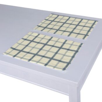 Prestieranie 2 ks, modré káro na svetlobéžoom podklade, 30 x 40 cm, Avinon, 131-66