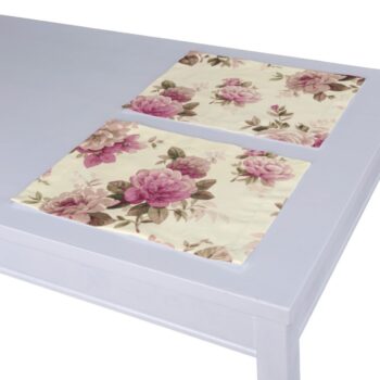 Prestieranie 2 ks, ružovo-béžové ruže na krémovom podklade, 30 x 40 cm, Londres, 141-07