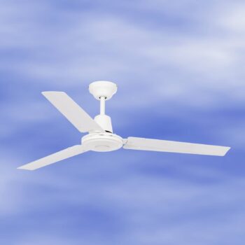 Priamy biely stropný ventilátor ECO INDUS
