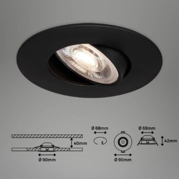 Prídavné LED svetlo 7602 3ks IP65 3 000 K čierna