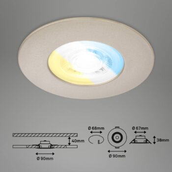 Prídavné LED svetlo 7605 IP44 3ks CTS nikel matná