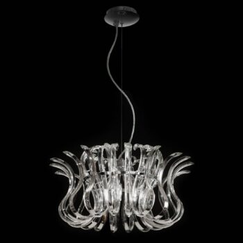Priemer 50 cm sklenená závesná lampa Wave