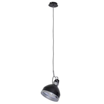 Priemyselne navrhnutá závesná lampa Britta čierna