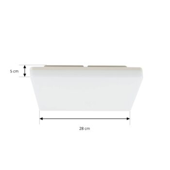 Prios Artin stropné LED svetlo snímač hranaté 28cm