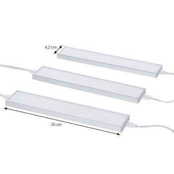 Prios Ashtonis LED osvetlenie pod skrinku, sada 3 ks, 20 cm