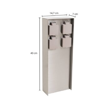 Prios Foranda energetický stĺp, 4 ks, nerezová oceľ, 40 cm