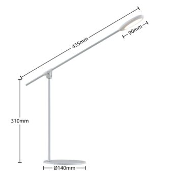 Prios Ihario stolná LED lampa CCT biela