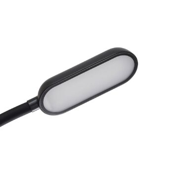 Prios LED dobíjacia stolová lampa Opira, čierna, USB, dotykový stmievač