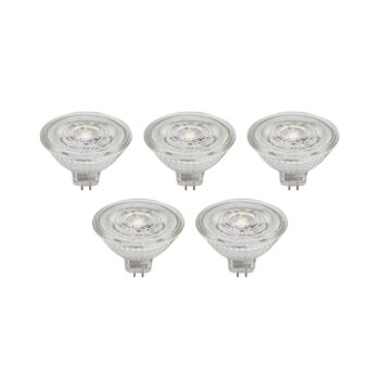 Prios LED reflektor GU5.3 4,9W 500lm 36° číry 840 sada 5 ks