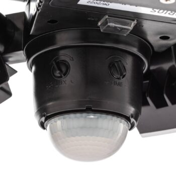 Prios LED solárne nástenné svietidlo Wrenley, čierne, senzor