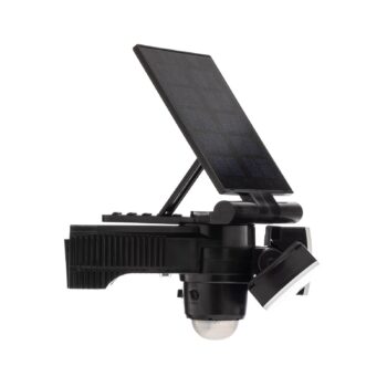 Prios LED solárne nástenné svietidlo Wrenley, čierne, senzor