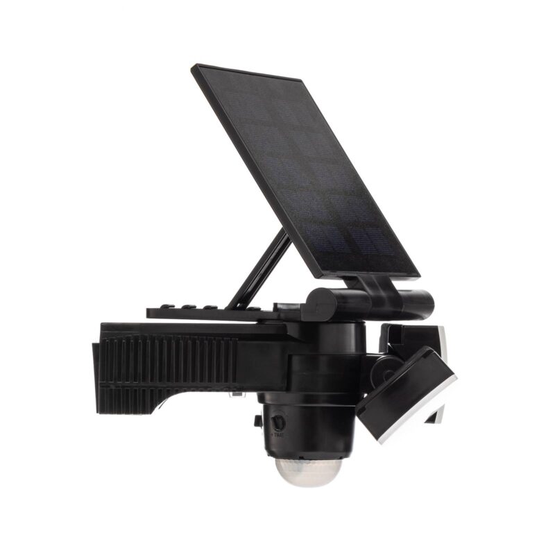 Prios LED solárne nástenné svietidlo Wrenley, čierne, senzor Prios LED solárne nástenné svietidlo Wrenley, čierne, senzor