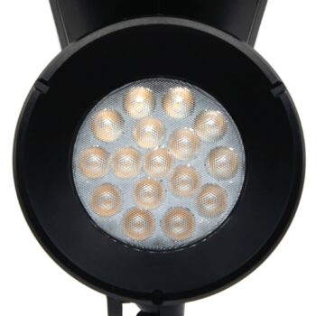 Prios LED solárny reflektor Birko, výška 56 cm, čierny, zemný hrot
