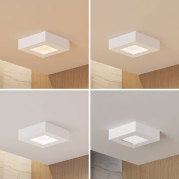 Prios LED stropné svietidlo Alette, biele, 12,2 cm, stmievateľné