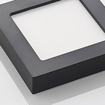 Prios LED stropné svietidlo Alette, čierne, 12 W, CCT, stmievateľné