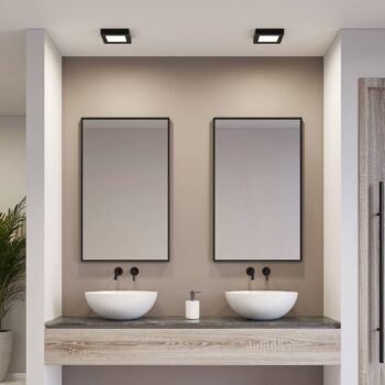 Prios LED stropné svietidlo Alette, čierne, 12 W, CCT, stmievateľné
