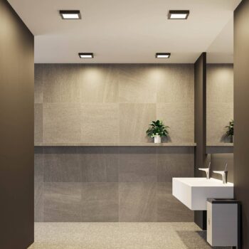 Prios LED stropné svietidlo Alette, čierne, 18 W, CCT, stmievateľné