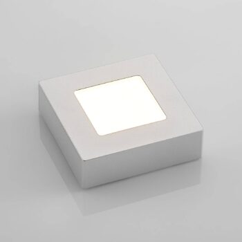 Prios LED stropné svietidlo Alette, strieborné, 12,2 cm, stmievateľné