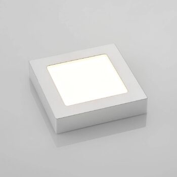 Prios LED stropné svietidlo Alette, strieborné, 17,2 cm, stmievateľné