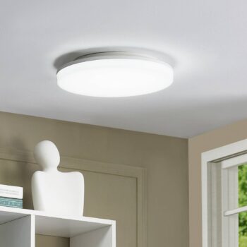 Prios LED stropné svietidlo Artin, Ø 28 cm, biele, CCT, IP65