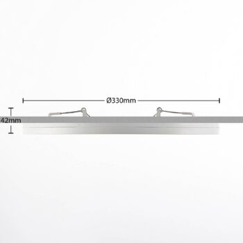 Prios LED stropné svietidlo Aureka, sada 2 ks, senzor, Ø 33 cm, biela
