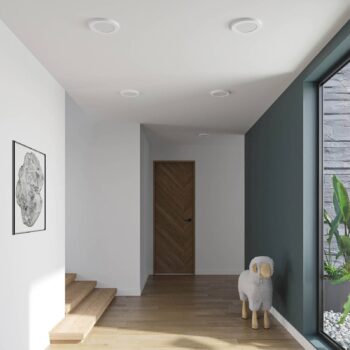 Prios LED stropné svietidlo Aureka, sada 3 ks, senzor, Ø 23 cm, biela
