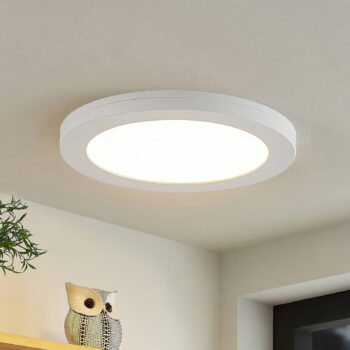 Prios LED stropné svietidlo Aureka, sada 3 ks, senzor, Ø 23 cm, biela