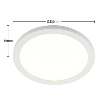 Prios LED stropné svietidlo Aureka, sada 3 ks, senzor, Ø 33 cm, biela