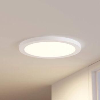 Prios LED stropné svietidlo Aureka, sada 3 ks, senzor, Ø 33 cm, biela