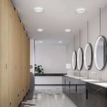 Prios LED stropné svietidlo Edwina, biele, 23 cm, CCT, IP44