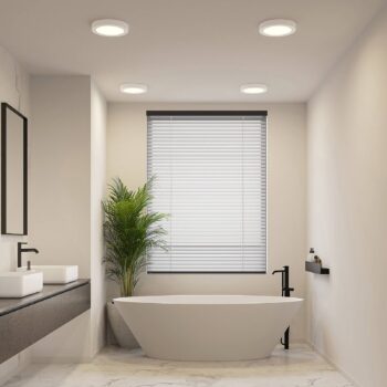 Prios LED stropné svietidlo Edwina, biele, 25 cm, sada 10 ks