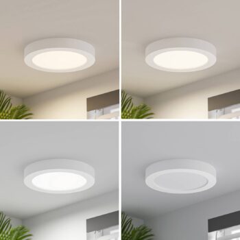 Prios LED stropné svietidlo Edwina, biele, 25 cm, sada 2 ks