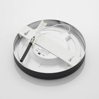 Prios LED stropné svietidlo Edwina, čierne, 25 cm, CCT, IP44