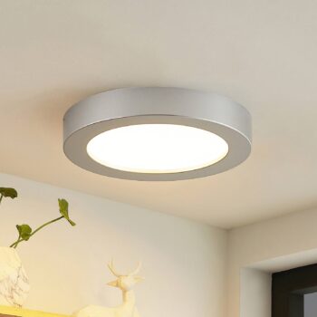 Prios LED stropné svietidlo Edwina, strieborné, 23 cm, sada 2 ks