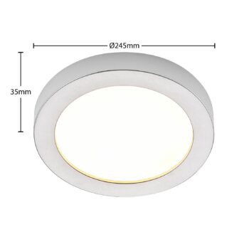 Prios LED stropné svietidlo Edwina, strieborné, 25 cm, sada 10 ks