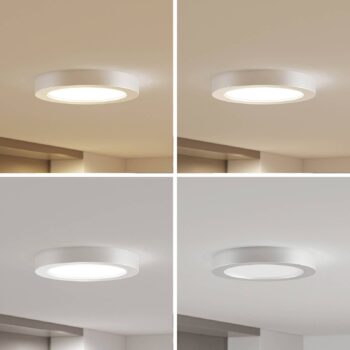 Prios LED stropné svietidlo Edwina, strieborné, 25 cm, sada 10 ks