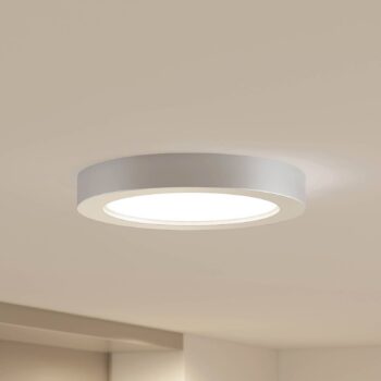 Prios LED stropné svietidlo Edwina, strieborné, 25 cm, sada 2 ks