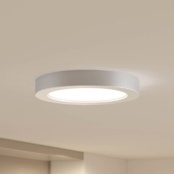 Prios LED stropné svietidlo Edwina, strieborné, 25 cm, sada 3 ks