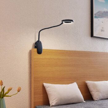 Prios LED svietidlo Harumi, čierne, nabíjateľná batéria, USB, 51 cm
