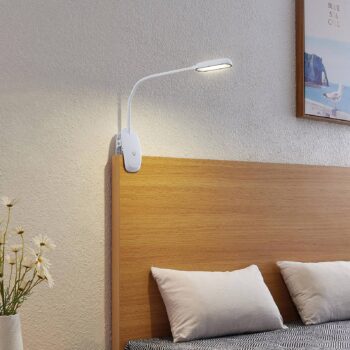 Prios LED svietidlo Najari, výška 51 cm, biele, dobíjacia batéria, USB