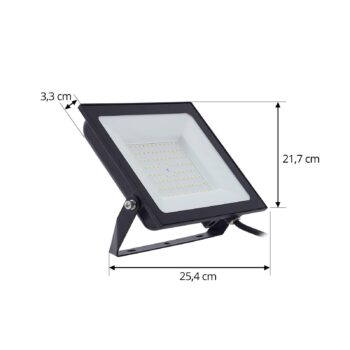 Prios LED vonkajší reflektor Maikel, 100W, 8000lm, kov