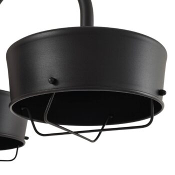 Prios LED vonkajšie svetlo Thorus, 204 cm, čierne, 3 svetlá, IP44