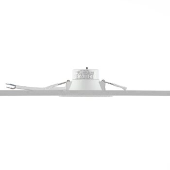 Prios LED vstavané bodové svietidlo Rida, biele. Ø 10 cm, CCT, IP44
