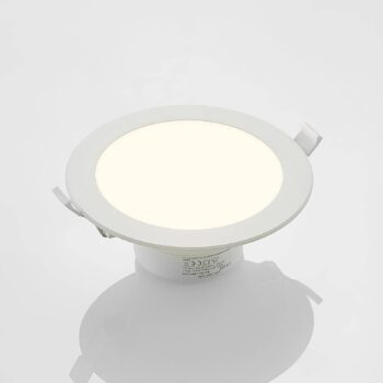 Prios LED vstavané bodové svietidlo Rida, biele. Ø 19 cm, CCT, IP44