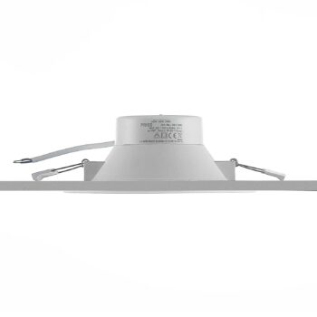 Prios LED vstavané bodové svietidlo Rida, biele. Ø 19 cm, CCT, IP44