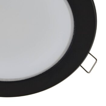 Prios LED vstavané bodové svietidlo Rida, čierne, 14,5 cm, 12 W, CCT