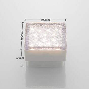 Prios LED vstavané podlahové svietidlo Ewgenie, 10 cm, transparentné