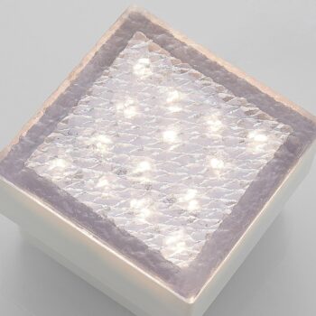 Prios LED vstavané podlahové svietidlo Ewgenie, 10 cm, transparentné