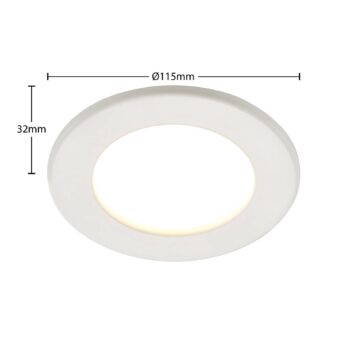 Prios LED vstavané svietidlo Cadance, biele, 12 cm, sada 3 ks, CCT
