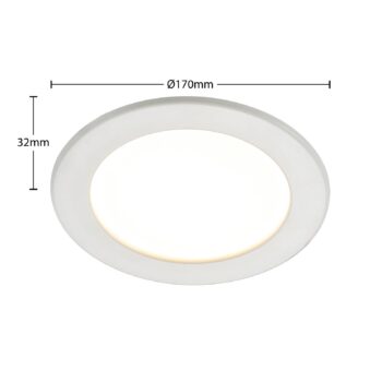 Prios LED vstavané svietidlo Cadance, biele, 17 cm, sada 10 ks, CCT